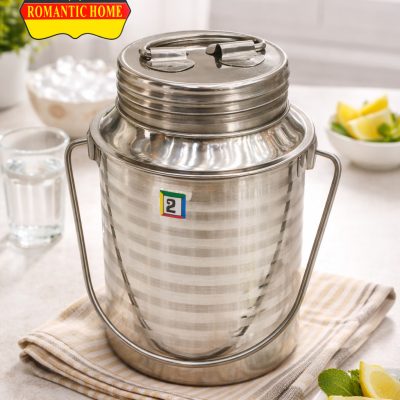 سطل استیل درب‌دار مدل SCR-55 ظرفیت 2 لیتر