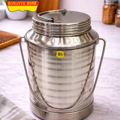 سطل استیل درب‌دار مدل SCR-55 ظرفیت ۵.۵ لیتر
